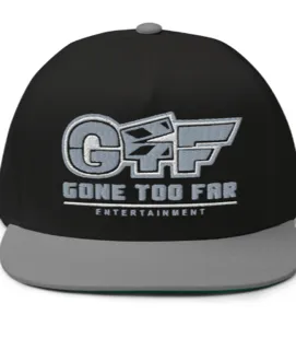 Black with Grey Brim Grey Logo Snap Back Hat