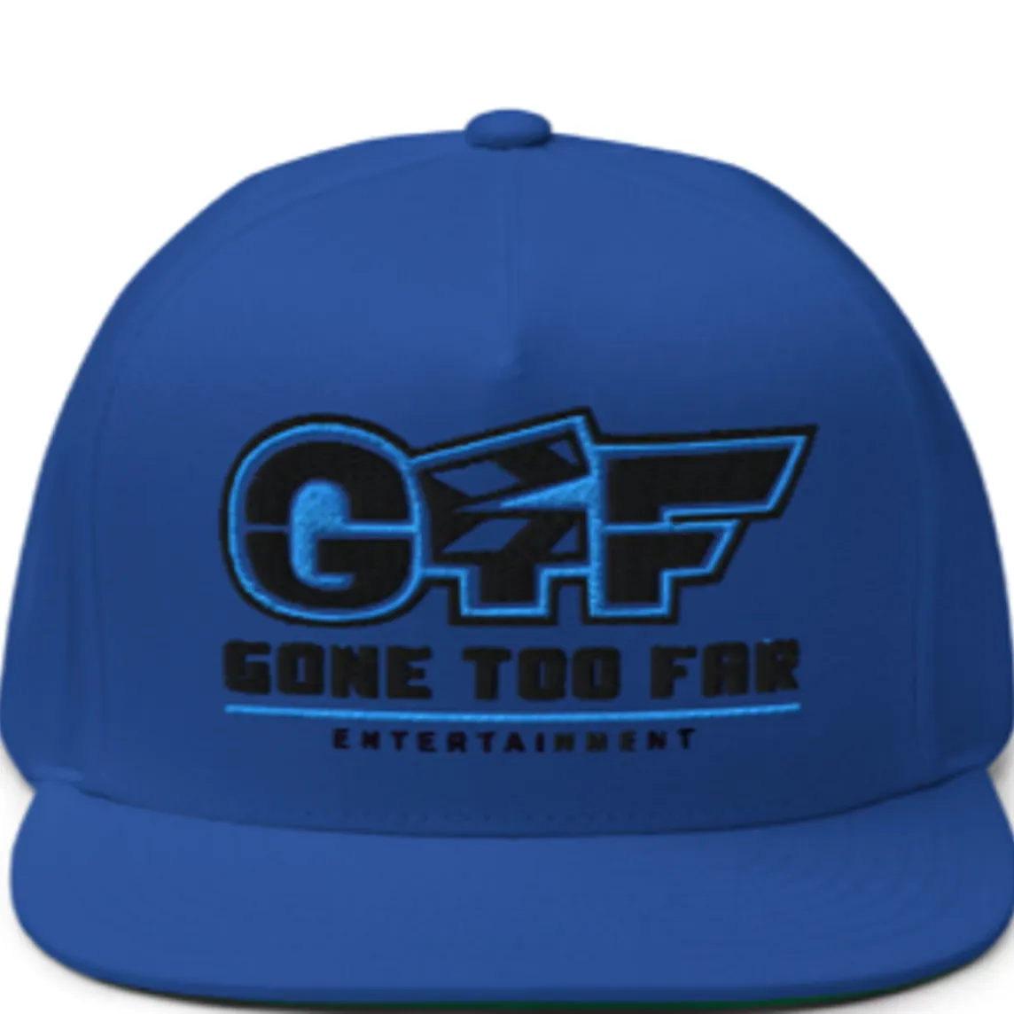 Blue with Black Logo Snap Back Hat